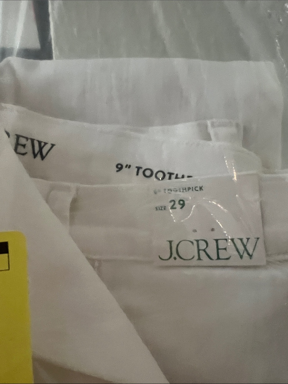J. Crew White Toothpick Chino Pants